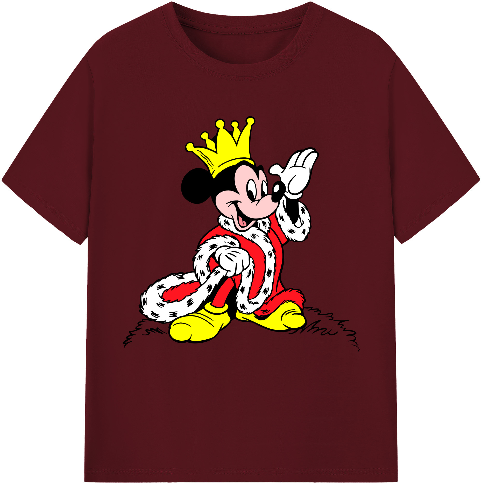 （画像用） ミッキーマウス Mickey Mouse 綿100％半袖Tシャツ（フロントプリント）
